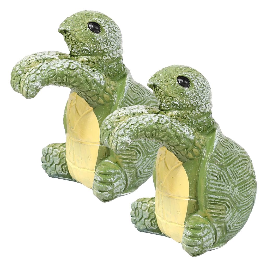 Resin Turtle Statue Pot Decoration Realistic Tortoise Figure Pot Hanger Interesting Statues Decorations for Vase Fish Tank