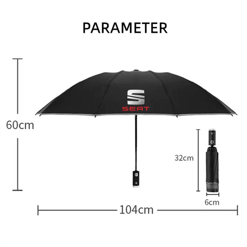 Car Led Umbrella Automatic Folding Windproof Sunshade Umbrella For Seat Leon Ibiza Alhambra Exeo Altea Arona Mii Car Accessories ik,098