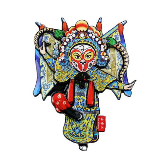 Peking Opera Character Refrigerator Magnet Chinese Style Wooden Peking Opera Role Fridge Magnet Home Kitchen