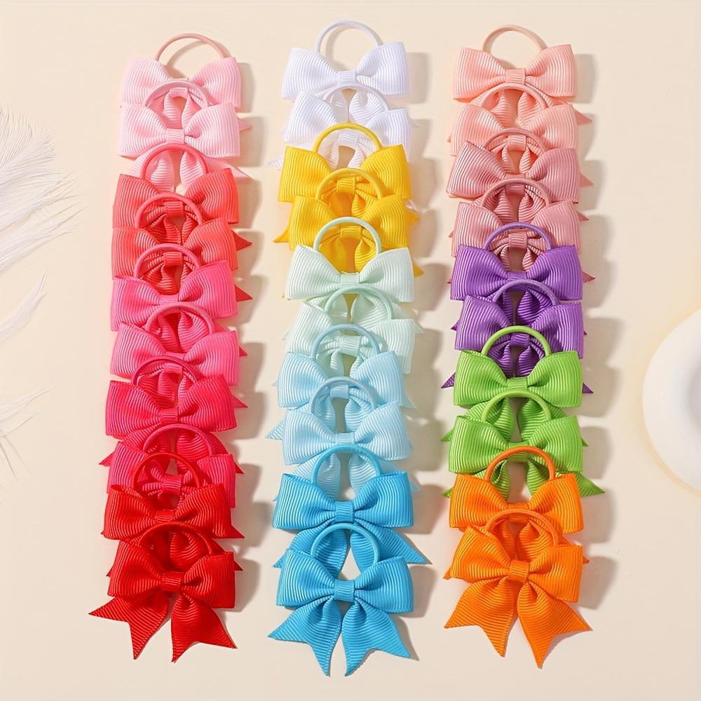 20/40Pieces Babies Tiny 2Inches Hair Bows Rubber Bands Hair Ropes Ponytail Holders for Baby Girls Infant Kids Hair Accessories