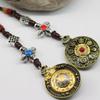 2Pcs Zinc Zinc Alloy Prayer Wheel Pendants Exquisite Key Ring Accessories Car Hanging Ornaments  Small Gifts