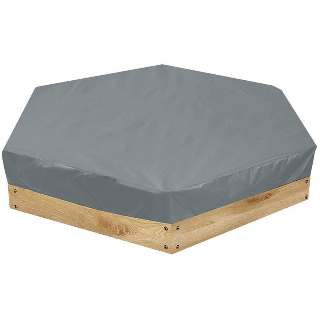 Hexagon Sandbox Cover Waterproof Anti-UV Dustproof 190T Polyester Taffeta Outdoor Sand Pit Covers Patio Furniture Protector