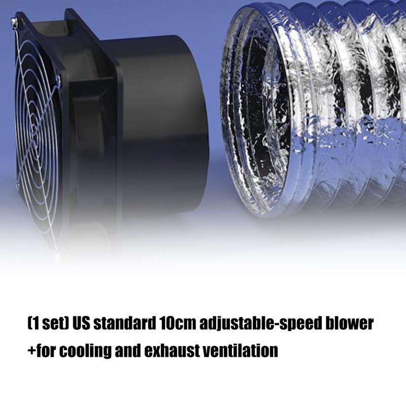 High Performances 10Cm Duct Fan Variable Speed Cooling Blower Fan For DIY Projects And Equipment Heat Dissipation
