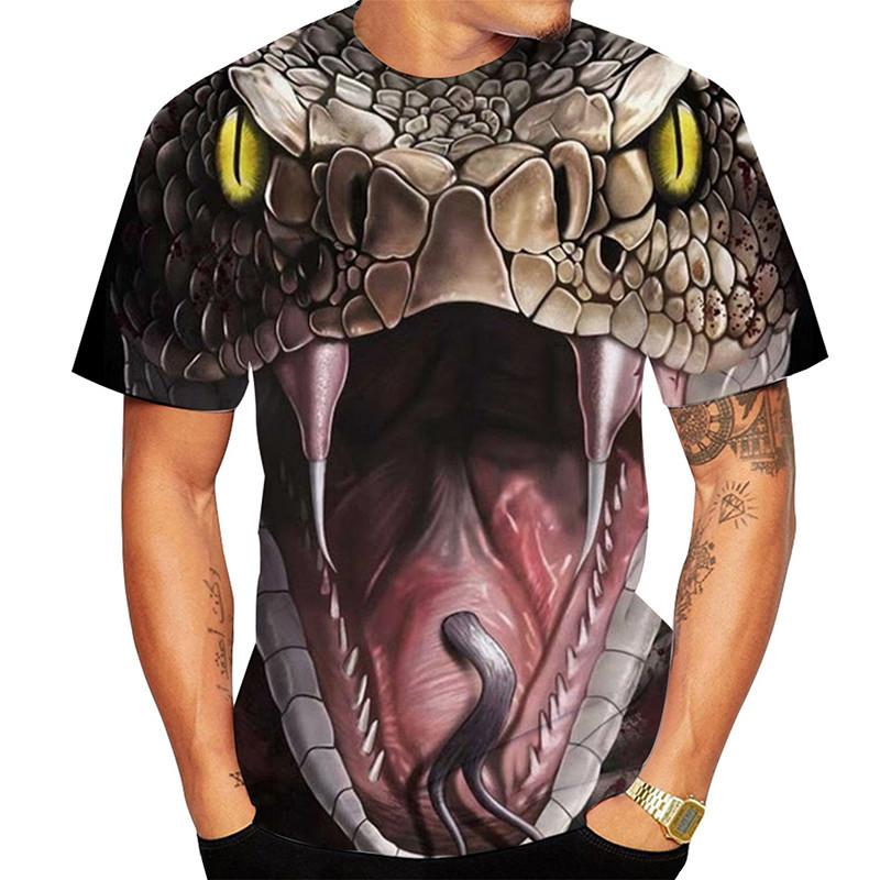 3D printed fashionable Cobra street wear men s and women s O-neck T-shirts 2XS