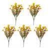 5/12Pcs Fall Artificial Violet Flower Realistic Fake Silk Flower Home