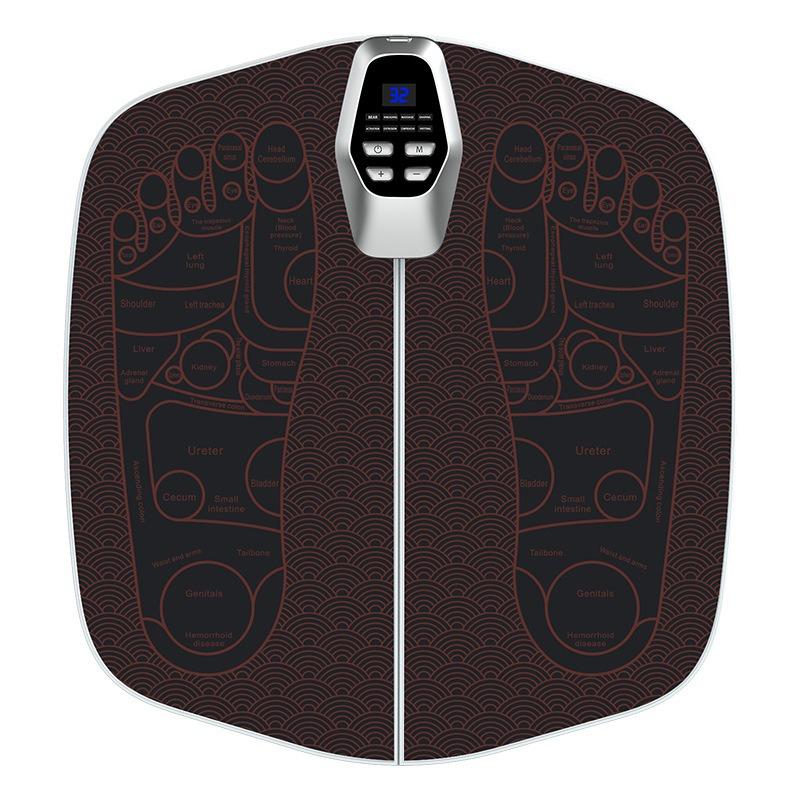 Rechargeable EMS Foot Massage Pads Intelligent Pulse Therapy with 10 Oscillating and Stimulating Bottom Foot Therapy