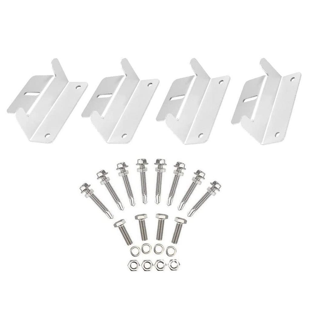 4pcs Practical Sturdy Aluminum Alloy Solars Panel Mounting Set Accessory for Campers and Boats Off Grids Applications