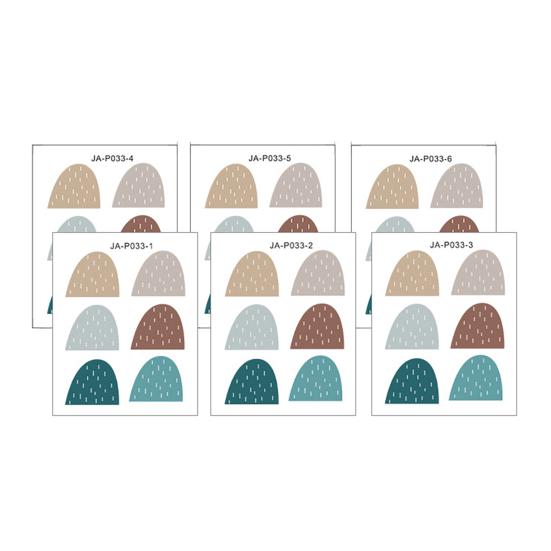 6Pcs Wall Stickers Self-Adhesive Hill Pattern Wall Decals Peel And Stick Wall Decals B