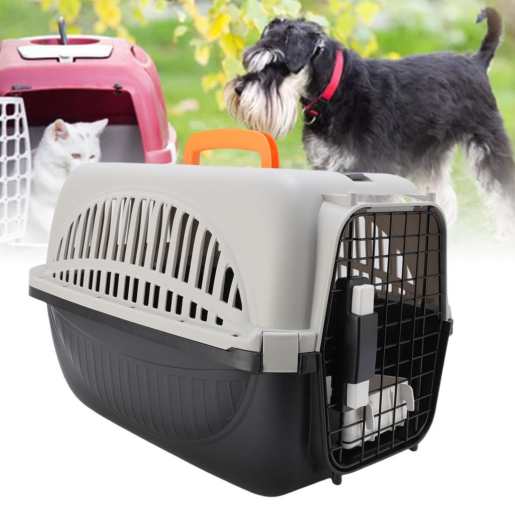 Trasportino per animali in plastica, facile da montare, spazioso, con ottima ventilazione, ideale per viaggi all'aperto.