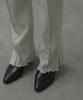Mosyupamosyu Interlock Slit Knit Pants [Ivory]