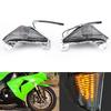 Bruce Shark Motorcycle Front Turn Signals for Kawasaki Ninja and 650F Concours & ZX14R, ZX10R, (Smoke)