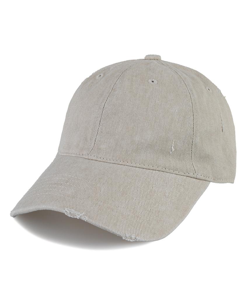 Chaebteo Standard Pigment Damage Ball Cap - Light Beige