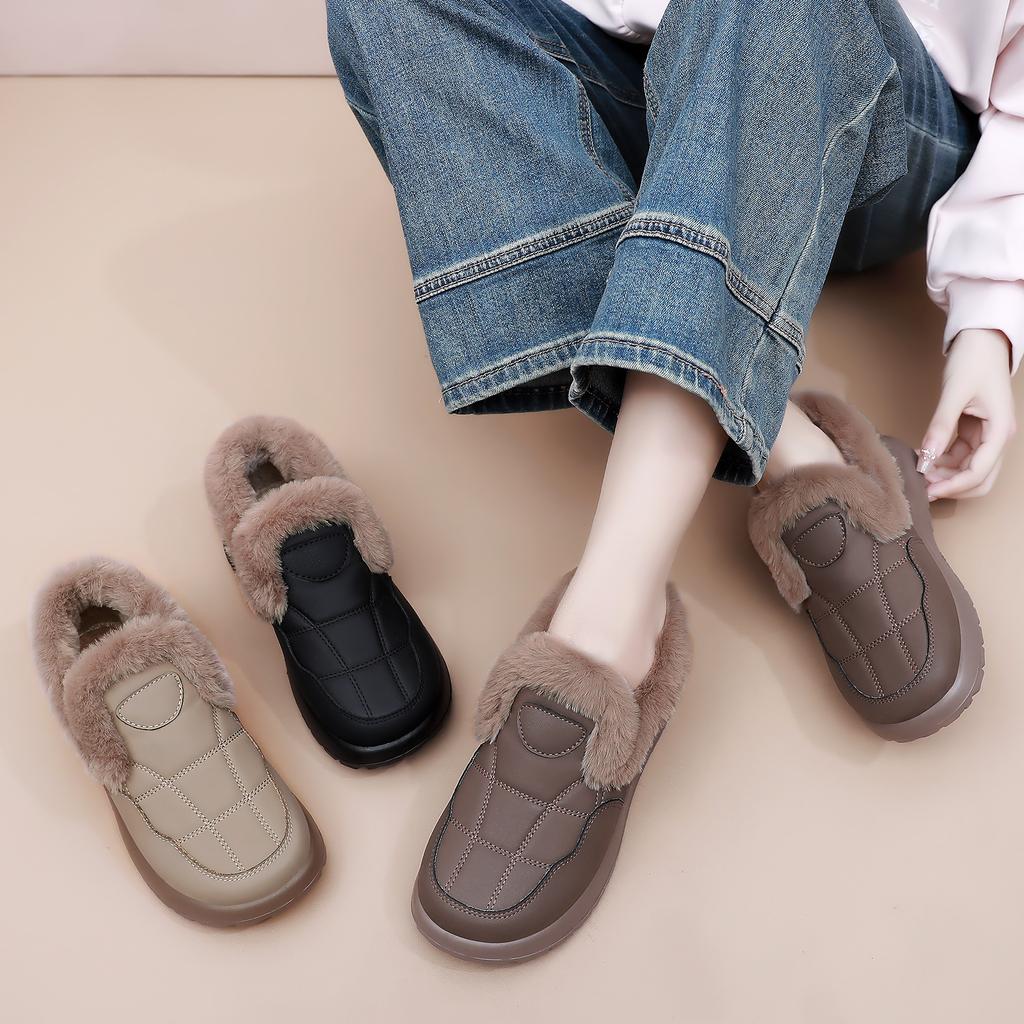 Shoes Women's Cotton Shoes Winter Foreign Trade Women's Short Boots Cold-proof and Warm Cotton Boots Versatile Women's Boots One Pedal Snow Boots