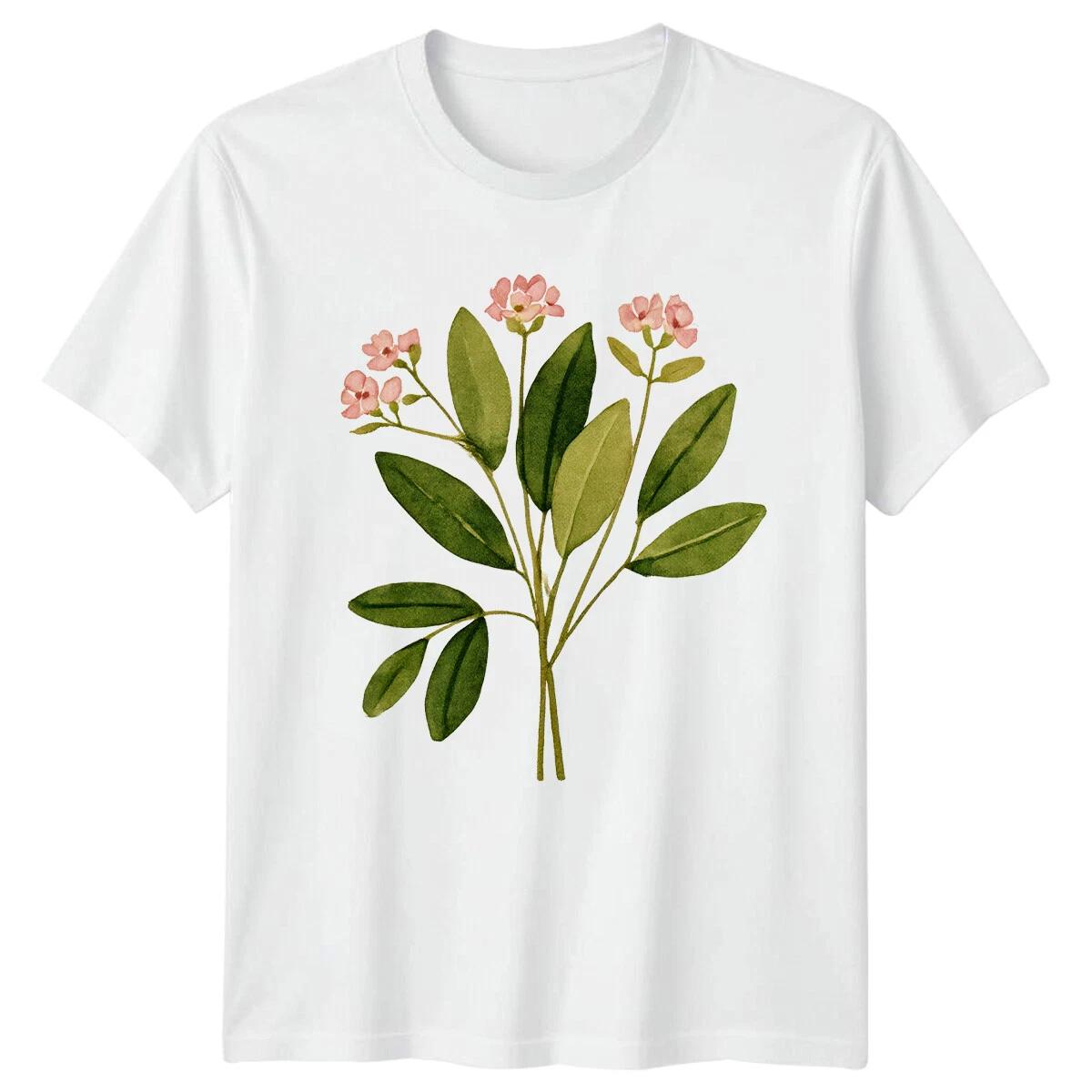 Pink Flowers Floral Nature Men Womens Graphic Unisex Tee XXL