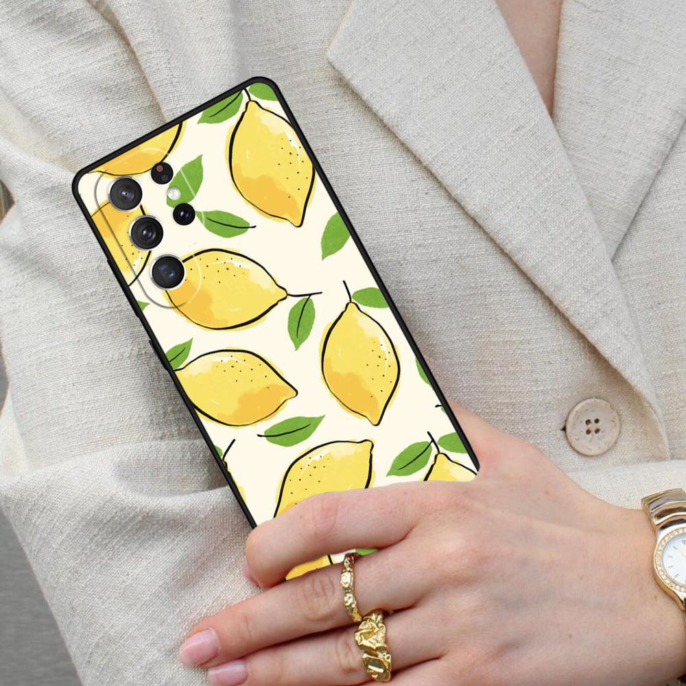 Summer Fruit Lemon Cell Phone Case for Samsung Galaxy S26 Ultra S25 S24 S23 S22 S21 S20 Note10 Cover