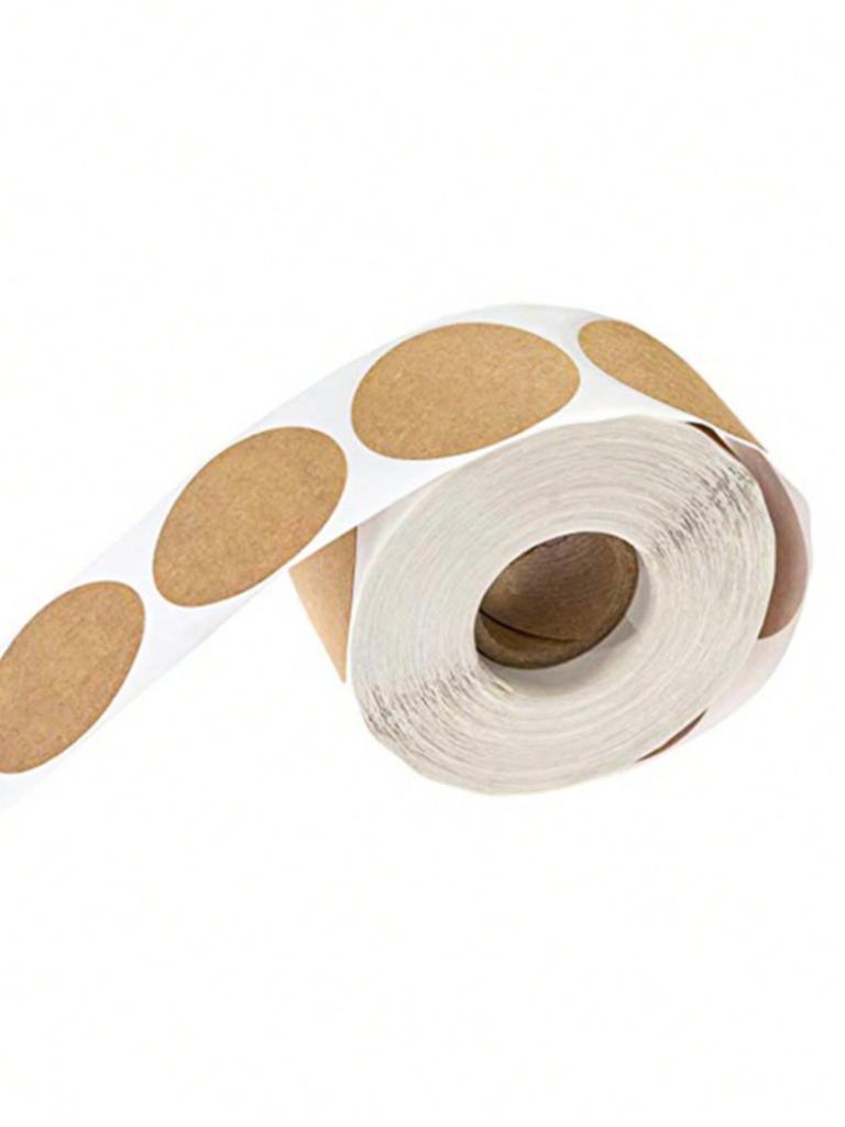 With One Roll In Hand, You Can Pack Without Any Worries! This Value-for-money Roll of 500 Kraft Paper Stickers Is Specially Des