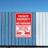 Private Property No Parking Sign - Vehicles Will Be Towed