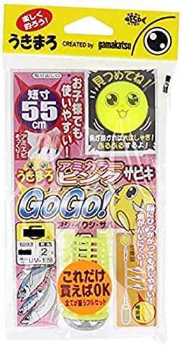 Gamakatsu Ukimaro Sabiki GOGO! Amicolor Pink UM128 5-1.2 55cm