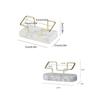 Metal Frame Metal Business Card Holder Marble Material Business Card Storage Holder  Meeting Gifts