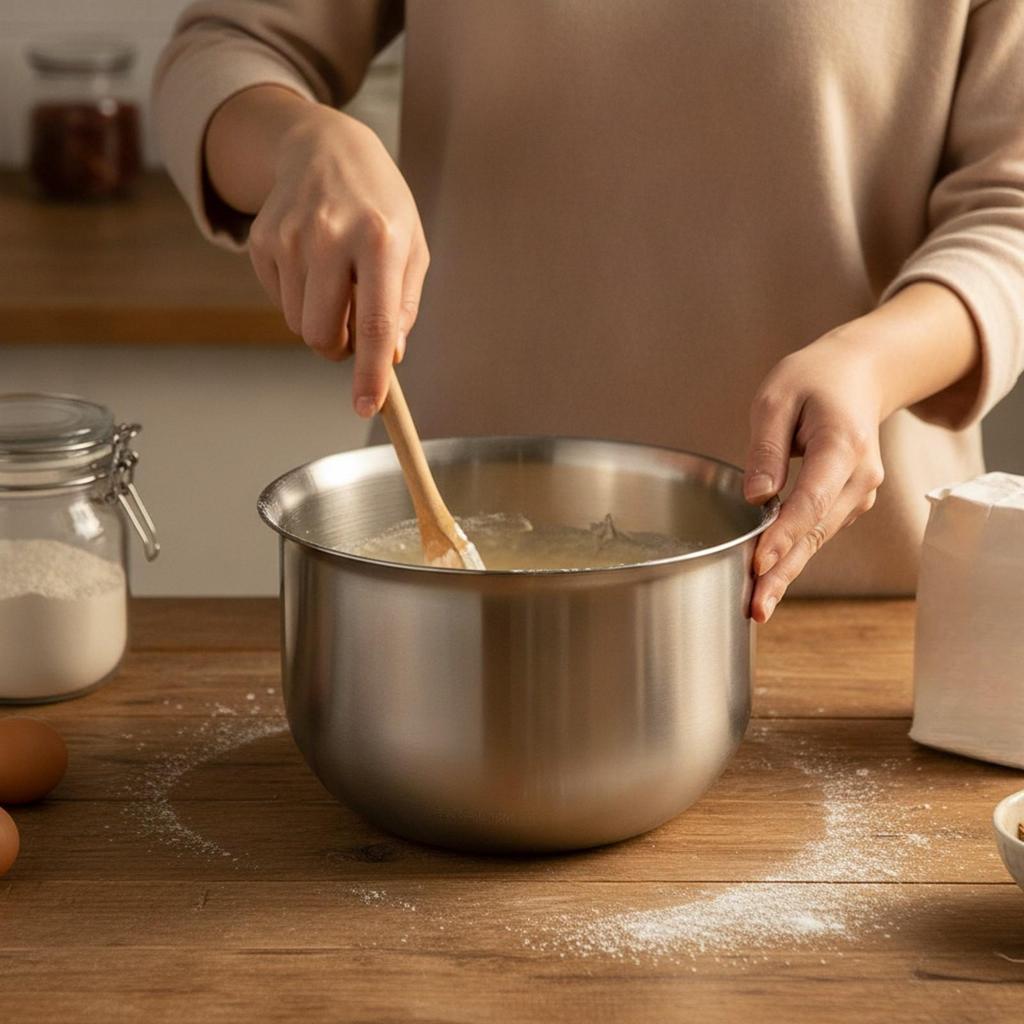Stainless Steel Mixing Bowl Rust-Resistant Deep Safe for Bakers