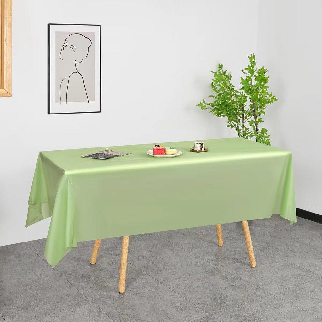 Peva Disposable Solid Color Tablecloth With Dustproof And Oilproof Features For Party And Home Use