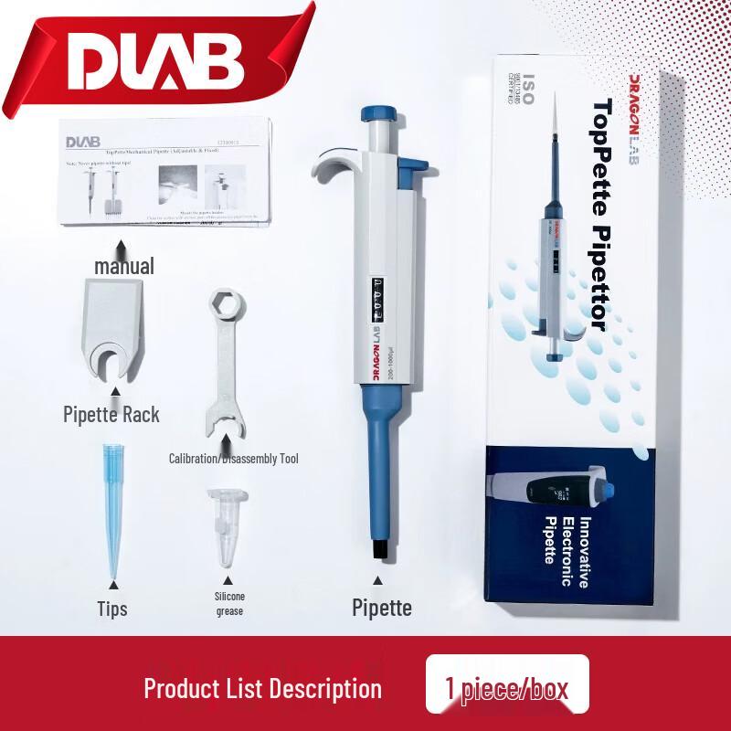 DLAB Semi-Autoclavable Adjustable Single-Channel Micropipette