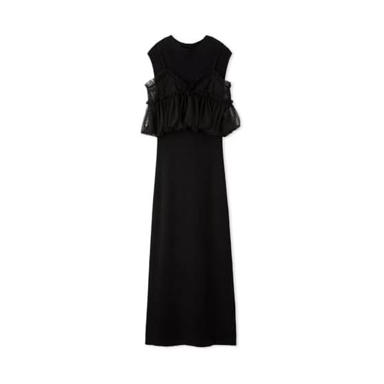 SNIDEL Tulle Set Knit Dress SWNO244115 Women s