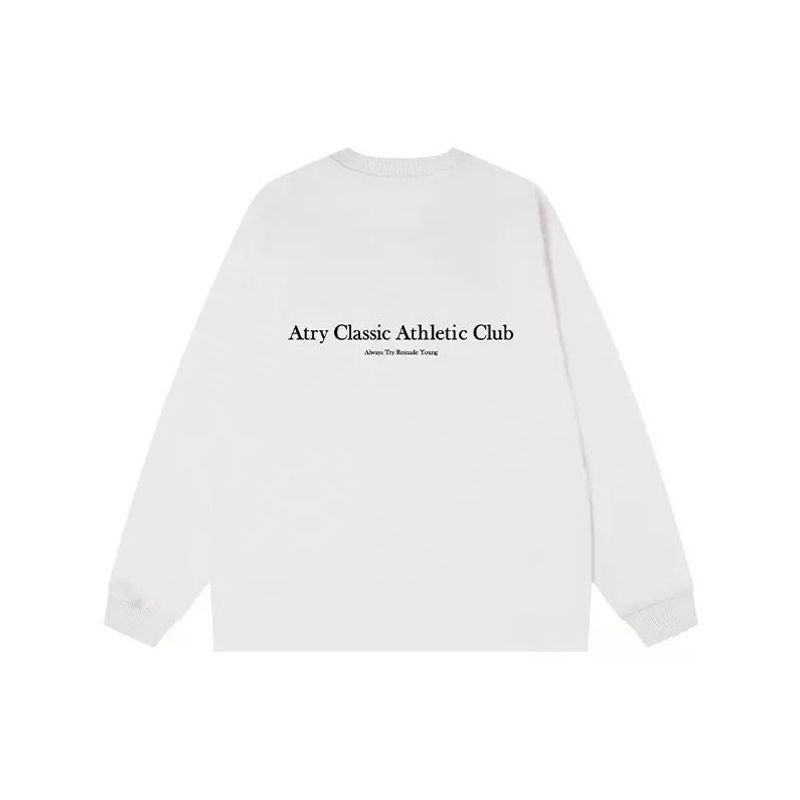 

European and American Street Hip Hop Fashion-Black Letters Print Men and Women Same Style Sweatershirt Spring & Fall Casual Long Sleeve T-shirt Tops White XL