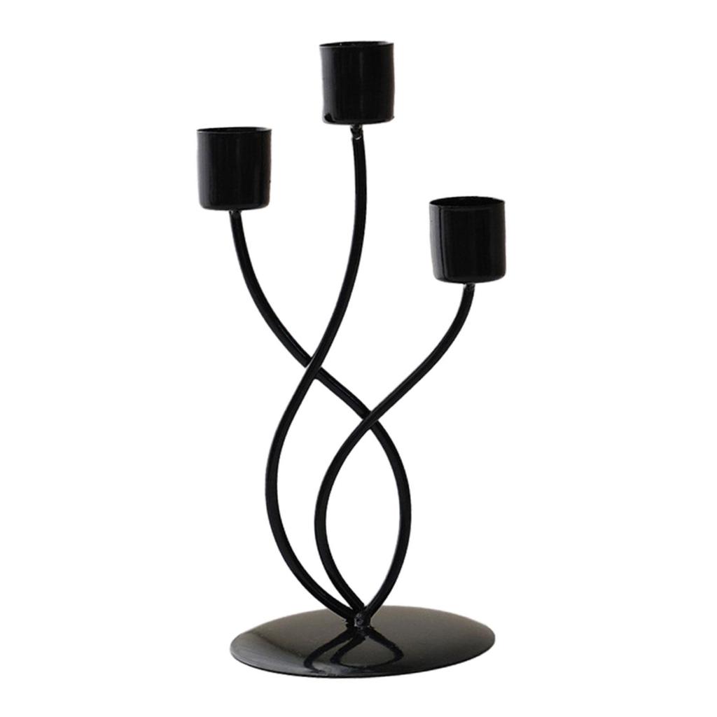 Metal Candle Holder Elegant Vintage Candlestick Holder Table Centerpiece for Mantel Living Room Anniversary Festival Banquet