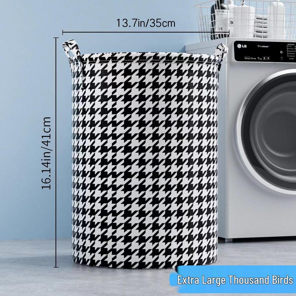 Collapsible Fabric Laundry and Storage Basket for Clothes and Toys