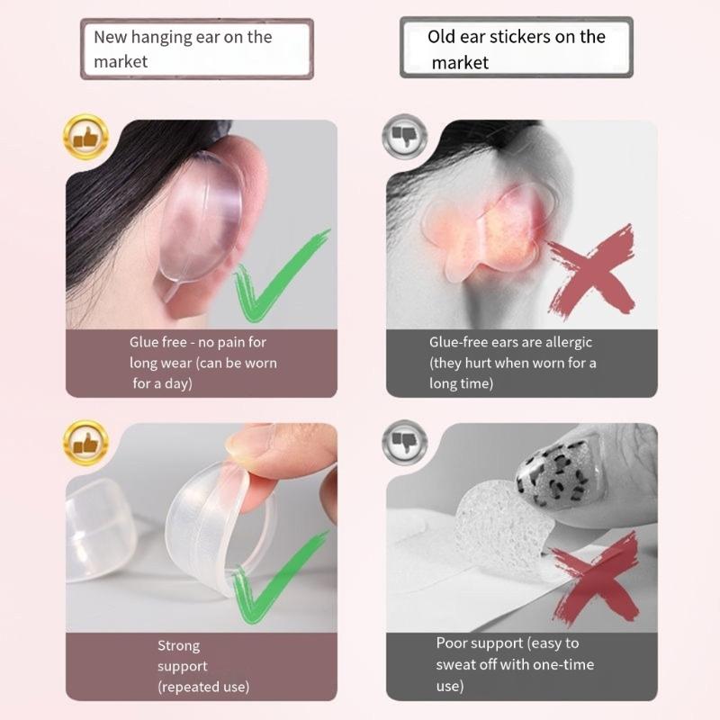 Unique Flexible Ear Cuff Without Piercing Date Earrings Acrylic Texture Ear Ornaments Perfect for Travel and Dates