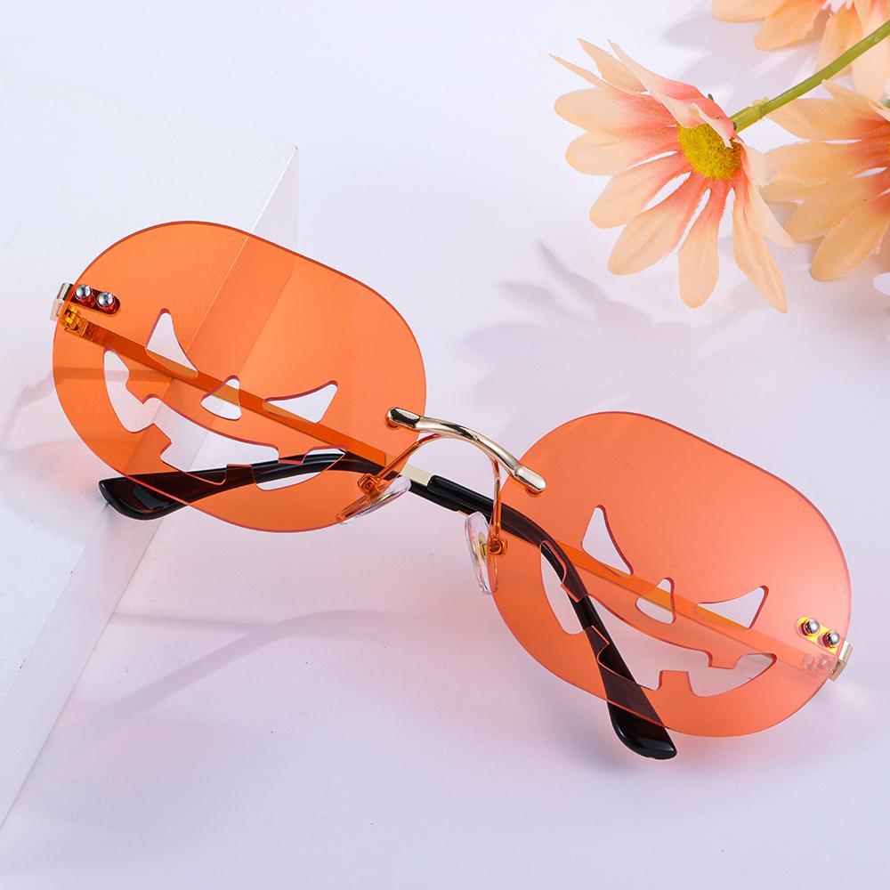 Trendy Funny Cutout Halloween Sunglasses for Women Men Party Glasses Pumpkin Glasses