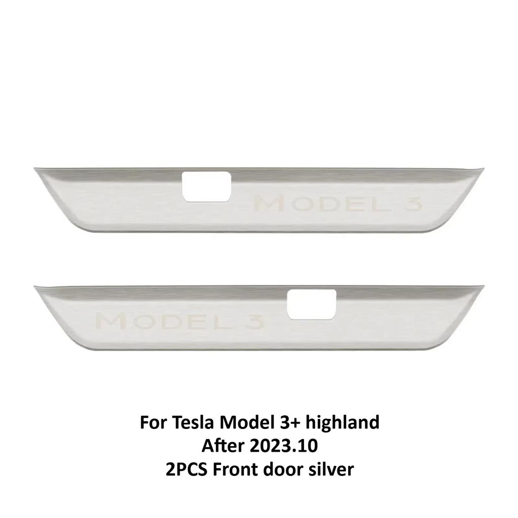Stainless Steel Door Welcome Pedals for Tesla Model Y Juniper Model 3 2025+ Sill Protector Bars Cover Interior Car Accessories