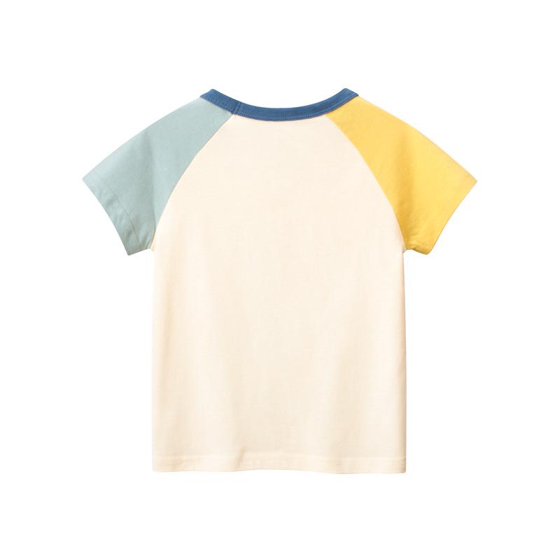 Korean Style 2024 Summer Dinosaur Print Toddler & Kids Short Sleeve T-Shirt