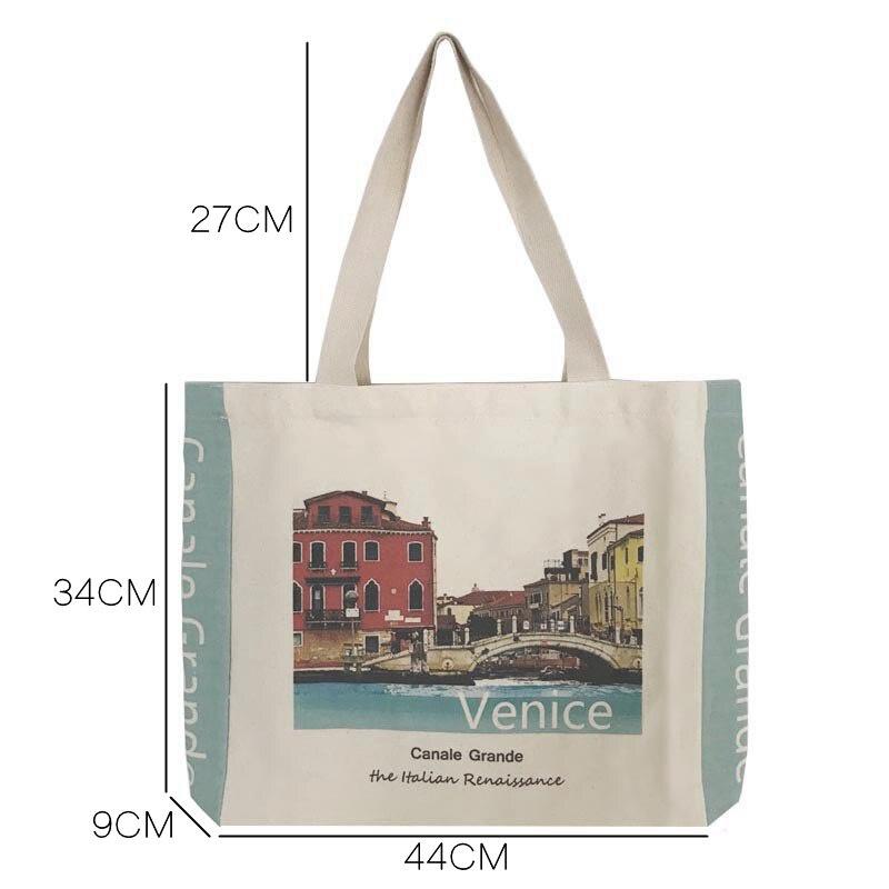 skyline canvas grocery bolsa