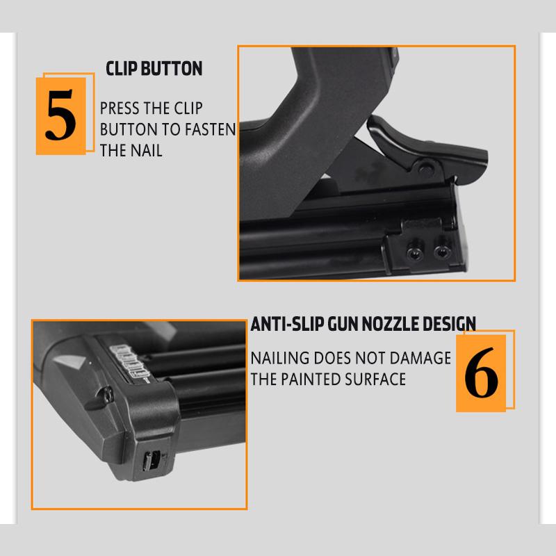 2 IN 1 Heavy Duty Electric Tacker Stapler Power Tool Furniture Staple Gun Nail Gun for Frame with 400 Staples Nail Woodworking