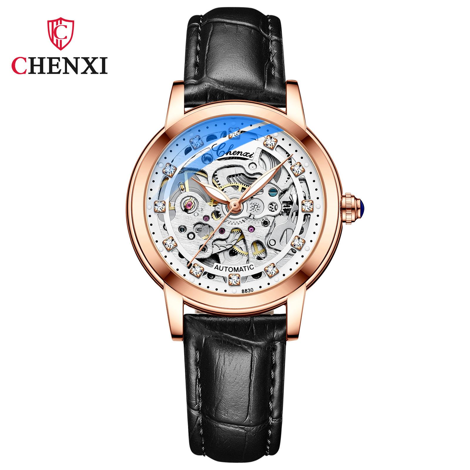 

Новые роскошные женские часы топ-бренда с коробкой, женские модные водонепроницаемые автоматические полые женские механические часы