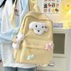 Schoolbag Japanese Ins Wind Solid Color Schoolbag Female New Cute Puppy Large Capacity Computer Backpack Girl Student Backpack