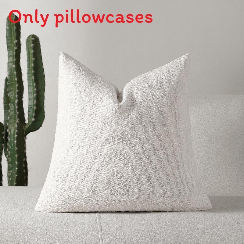 

Плюшевая 45 см Мягкая Шениловая Квадратная Наволочка Однотонные Цвета Бытовая Накидка на Спинку White