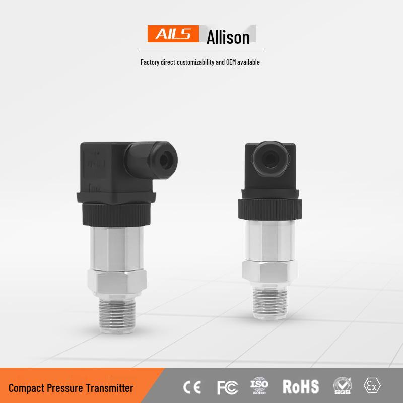RS485 Short-Body Pressure Transmitter: 4-20mA/0-10V Silicon Sensor for Oil, Air, Hydraulic, and Water Pressure 25MPa 4-20mA