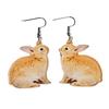 Ear Pendants Attractive Cartoon Lightweight Dangle Earrings Acrylic Easter Bunny Pet Earrings Women Earrings Jewelry Accessory