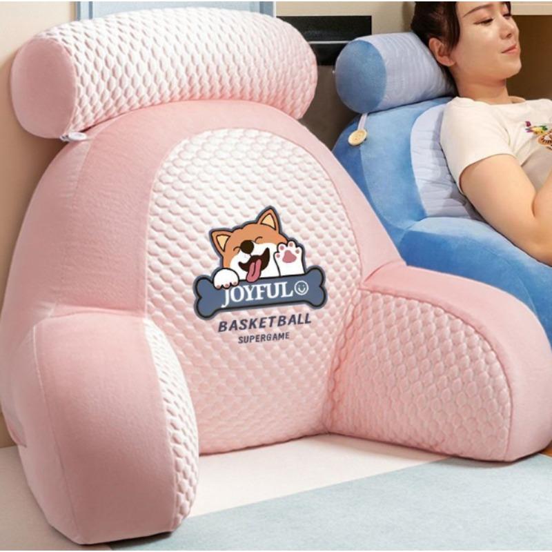 Sofa Adjustable Headboard Pillow and Waist Protection Pillow Removable, Washable, Raised, Enlarged Cushion Backrest