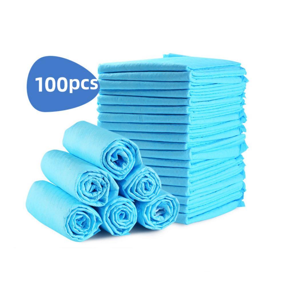100PCS Super Absorbent Pet Cushion Disposable Bamboo Charcoal Diaper Mats Thickened Blue/Pink/Grey Urine Nappy Mat Toddler