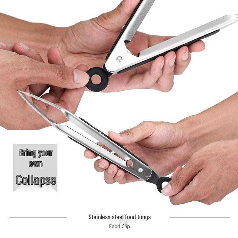 Ruhan Stainless Steel Silicone Food Tongs