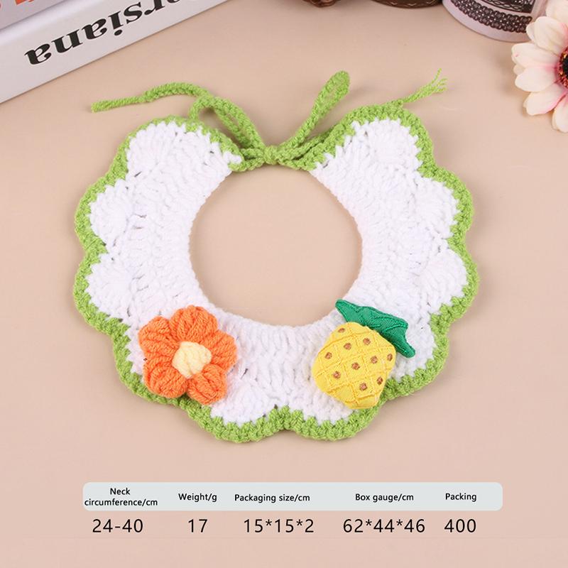 Prinzessin Süßes Haustier Schal Strickmütze für Katze Hund Weiche Handgestrickte Mütze Cosplay Geburtstag Haustierkostüm Zarte Verstellbare Haustierlätzchen