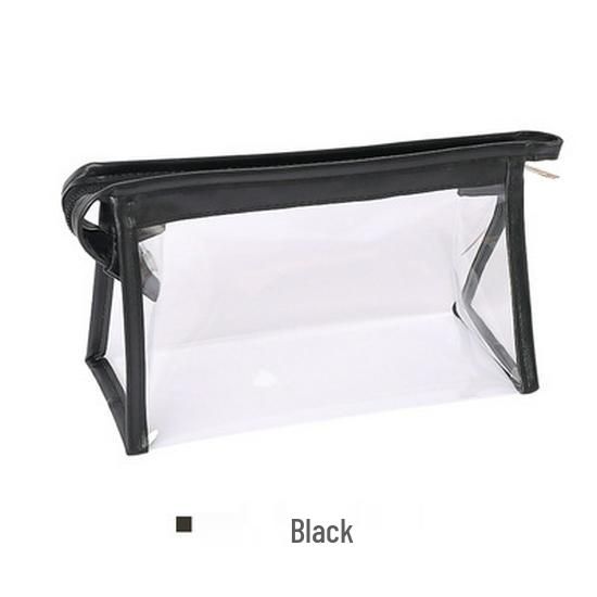 Japanese-Style Transparent Triangle Pen & Makeup Bag - Large Capacity for Girls and Students