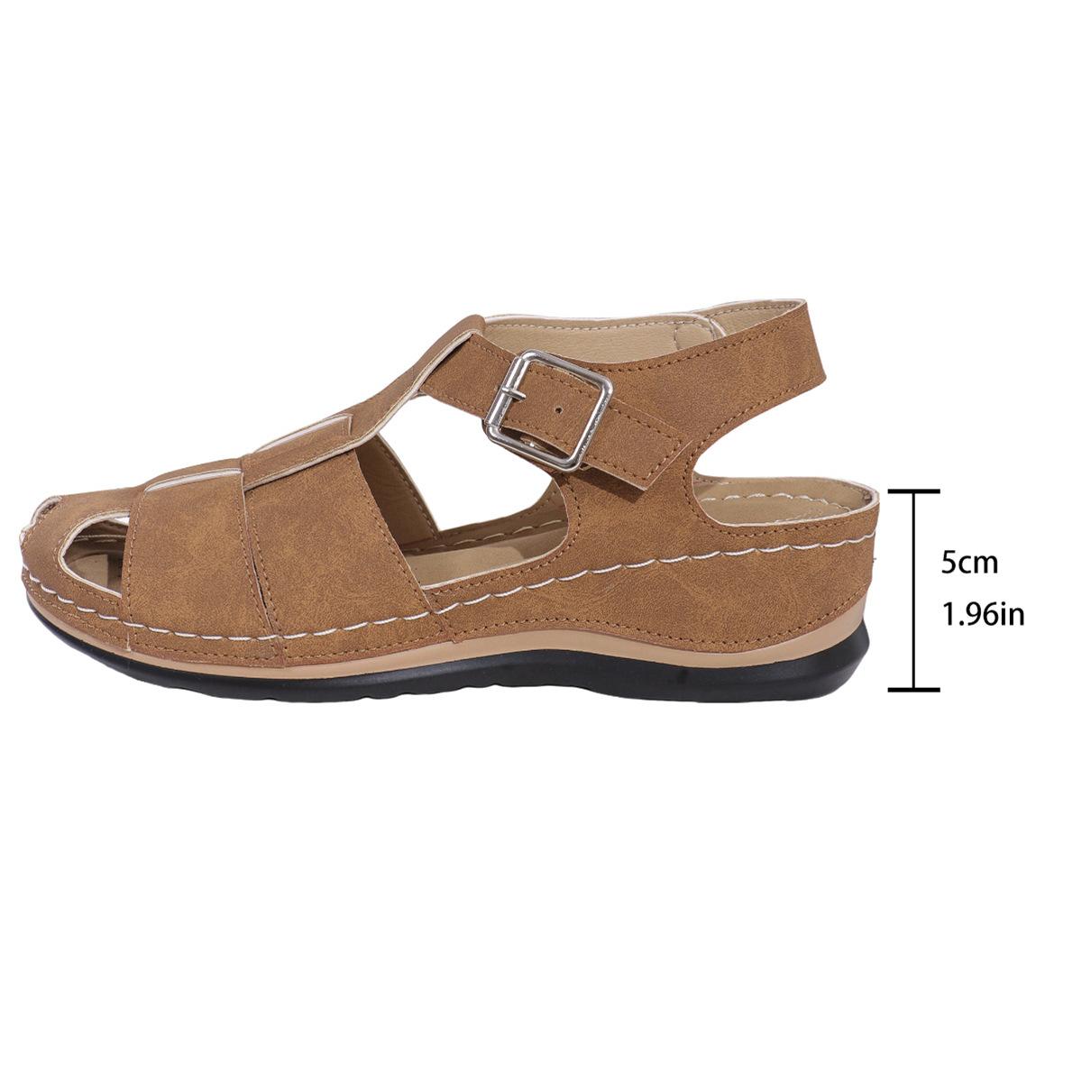 

Летние женские сандалии-гладиаторы с открытым носком - Римские вырезы, ремешки с открытой пяткой, повседневная пляжная обувь с закрытым носком и поддержкой свода стопы 38 темно-коричневого