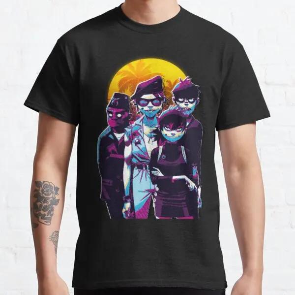 Harajuku Anime Shirt Gorillaz Tee Adult Great Quality Tshirt Retro Manga Graphic Tshirts Men Clothing Oversized T Shirt Mens Tee