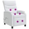 Massage Relax Chair White Fabric