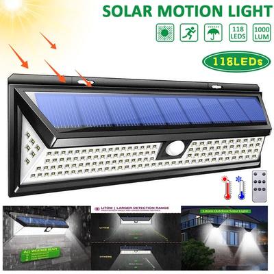 118LED Solar LED Lights Outdoor Solar Lamp Of Motion Sensor 4 Mode Waterproof IP65 Solar Garden Light Street Yard Lantern